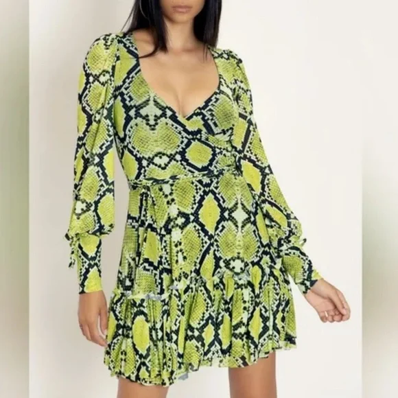 Blackmilk Acid Serpent Heavenly Wrap Dress - Picture 2 of 8